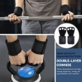 Miniatyrbild 3 av 6: Gym Tyngdlyftshandskar 3 hål kohudsläder H Hand Grip with wrap M