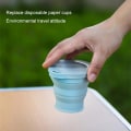 Miniatyrbild 6 av 6: 150 ml hopfällbar kopp silikon mini infällbar kopp Bärbar tekopp med lock Utomhusresor Kaffe Teleskopisk drickskopp Style D 180ml