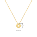 Miniatyrbild 6 av 6: Rostfritt stål Enkel rund Kompass Choker Neckla Gold/color