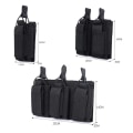 Miniatyrbild 2 av 6: Tactical Molle Magasinpåse Hållare Öppen Top Enkel Dubbel Trippel Rifle Pistol Mag Carrier för M4 M16 AK AR Glock M1911 9mm triple black