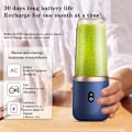 Miniatyrbild 4 av 6: Bärbar Juicer Cup Frukt Juicer Juice Cup Automatisk Mini Elektrisk Juicer Smoothie Blender Ice CrushCup 6 blad dubbel kopp pink  with lid