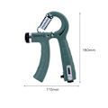 Miniatyrbild 1 av 6: Räknedynamometer Handgrepp Fitness Handgrepp 5-60 kg Handträning Gripper Gymutrustning Handledsrehabiliteringsutvecklare Army Green