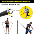 Miniatyrbild 2 av 6: Träningsbar Fitness Motståndsband Set Pilates Yoga Pull Rope Träningsträning Expander Gymutrustning för hemkroppsbyggande 300lbs-18pcs