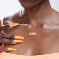 Miniatyrbild 3 av 6: Old English Födelseår Halsband Hängen Rostfritt stål Gotiska smycken nummer 1985-2020 Choker Halsband Kvinnor Presenter 2010 Gold-color
