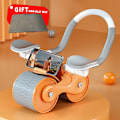 Miniatyrbild 1 av 6: Ab Roller Wheel Automatisk Rebound Med Counter Anti-slip Maghjul Push-up Roll Trainer Gym Hem träningsutrustning without timer