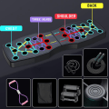 Miniatyrbild 1 av 6: Multifunktionell push-up-bräda Vikbar push-up-ställning Portabel bröstmuskler Träning Träningsbräda Fitness för hemmagym Push Up Board set