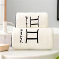 Miniatyrbild 4 av 6: Mjuka set 12 konstellationer Bokstäver Broderade ansikte Badlakan Stor Stark Vattenabsorption För Vuxen Serviette De Bain Style F