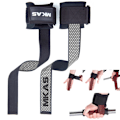 Miniatyrbild 1 av 6: MKAS Styrkande handledsremmar Fitness Bodybuild GRAY WRIST STRAP
