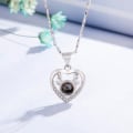 Miniatyrbild 8 av 9: Koreansk stil 100 språk jag älskar dig hängsmycke Internetkändis hela vägen för att ha dig horn Halsband Alla hjärtans dag present till flickvän Platinum Ingot Chain