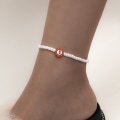 Miniatyrbild 10 av 11: Pastoralfärgad pärlbokstäver Halsband Armband Enkel akrylbokstäver pärlhalsband Anklet Blue 0725