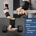 Miniatyrbild 5 av 6: Gym Tyngdlyftshandskar 3 hål kohudsläder H Hand Grip with wrap S