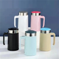 Miniatyrbild 2 av 6: 450 ml USB uppladdningsbar automatisk självomrörande magnetmugg Creative 304 rostfritt stål Smart kaffemjölkmixer omrörningskopp blue 450ml