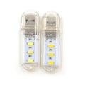 Miniatyrbild 3 av 5: 2st Mini USB Led Lamp Book Lights 3 LEDs 5730 Smd 1.5w Camping Bulb Nightlight White