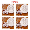 Miniatyrbild 1 av 5: 1~5 STK 1-påsk Cookie Cutter Bakverk Påskhare Kanin Molds Kökstillbehör Bakverktyg Barnpresent påsk Style C 4pcs