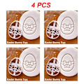 Miniatyrbild 1 av 5: 1~5 STK 1-påsk Cookie Cutter Bakverk Påskhare Kanin Molds Kökstillbehör Bakverktyg Barnpresent påsk Style A 4pcs