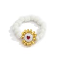 Miniatyrbild 1 av 11: Pastoralfärgad pärlbokstäver Halsband Armband Enkel akrylbokstäver pärlhalsband Ring Gold 0393