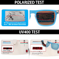 Miniatyrbild 2 av 6: KAPVOE Polarized Nytt mode Klassiskt fyrkantigt män Solglasögon UV400 Fiske Körglasögon Cykelglasögon Sport Bergsglasögon PYB-04 PYB-01