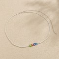 Miniatyrbild 6 av 11: Pastoralfärgad pärlbokstäver Halsband Armband Enkel akrylbokstäver pärlhalsband Anklet Color 0726
