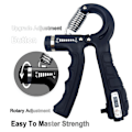 Miniatyrbild 5 av 6: Räknedynamometer Handgrepp Fitness Handgrepp 5-60 kg Handträning Gripper Gymutrustning Handledsrehabiliteringsutvecklare No Count Orange