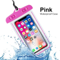 Miniatyrbild 1 av 6: Sommarsim Fridykningsväska Mobiltelefonväska Vattentät väska Sea Beach Surf Snorkling Tillbehör Ipx8 vattentät packväska Pink