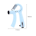 Miniatyrbild 1 av 6: Räknedynamometer Handgrepp Fitness Handgrepp 5-60 kg Handträning Gripper Gymutrustning Handledsrehabiliteringsutvecklare Light Blue