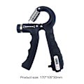 Miniatyrbild 1 av 6: Räknedynamometer Handgrepp Fitness Handgrepp 5-60 kg Handträning Gripper Gymutrustning Handledsrehabiliteringsutvecklare 5-60Kg Black 4