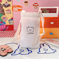 Miniatyrbild 4 av 6: Enkel tecknad bärbar vattenkoppsärm Justerbar axel Crossbody Canvas vattenkoppsväska Resor utomhuskopp tillbehör Teddy