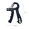 Miniatyrbild 6 av 6: Räknedynamometer Handgrepp Fitness Handgrepp 5-60 kg Handträning Gripper Gymutrustning Handledsrehabiliteringsutvecklare No Count Blue