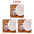 Miniatyrbild 1 av 5: 1~5 STK 1-påsk Cookie Cutter Bakverk Påskhare Kanin Molds Kökstillbehör Bakverktyg Barnpresent påsk Style A 3pcs