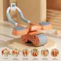 Miniatyrbild 2 av 6: 2 i 1 Belly Wheel Maghjul med Dyna Push-up Platt Muskel Stretch Roller Support Digital Counter Mute Magtränare dark blue2