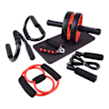 Miniatyrbild 1 av 6: AB Wheel Push Up Bar Träning Hem gymutrustning f Red