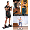 Miniatyrbild 2 av 6: Hopfällbar push-up träningsbräda Bårar för dubbla användningsområden Multifunktionell halkfri Fitness Refining Abs Pectoralis Brace Hem Two Piece Set