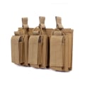 Miniatyrbild 3 av 6: Tactical Molle Magasinpåse Hållare Öppen Top Enkel Dubbel Trippel Rifle Pistol Mag Carrier för M4 M16 AK AR Glock M1911 9mm triple tan