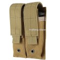 Miniatyrbild 3 av 6: 9 mm tidskriftspåse Taktisk enkel dubbel magpåse utomhus Molle tidningspåse med öppen topp för Glock M1911 92F Torch Bag Triple Bag single CP