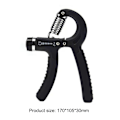 Miniatyrbild 1 av 6: Räknedynamometer Handgrepp Fitness Handgrepp 5-60 kg Handträning Gripper Gymutrustning Handledsrehabiliteringsutvecklare No Count Black