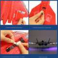 Miniatyrbild 6 av 6: RC Foam Aircraft SU35 SU57 Plane 2.4G Radio Control Glider Fjärrkontroll Fighter Plane Glider Flygplan Leksaker för barn Pojkar SU35 Blue 1B