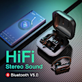 Miniatyrbild 3 av 6: 2022 nya TWS B1 trådlösa Bluetooth hörlurar hög Black