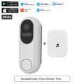 Miniatyrbild 1 av 6: 1080P Tuya Smart videodörrklocka 2,4GHz 5GHz WIFI trådlös dörrklocka Vattentät Night Vision Smart Home Video Intercom-kamera Option 3 AU Plug