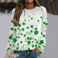 Miniatyrbild 1 av 2: Irländska semesterkläder vår och höst nya tröja damvästar St. Patrick's Day västar med rund hals en generation av hår NSWYTOPE/2TOPE/5 4XL
