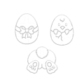 Miniatyrbild 3 av 5: 1~5 STK 1-påsk Cookie Cutter Bakverk Påskhare Kanin Molds Kökstillbehör Bakverktyg Barnpresent påsk Style C 3pcs