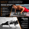 Miniatyrbild 3 av 6: Push-up-bräda-fäste Justerbar hopfällbar halkfri Fitness Magtränare Magmuskelstödbräda inomhus FWCB-D