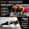 Miniatyrbild 3 av 6: Push-up-bräda-fäste Justerbar hopfällbar halkfri Fitness Magtränare Magmuskelstödbräda inomhus Push-up board