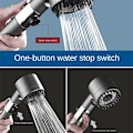Miniatyrbild 5 av 6: Högtrycksduschhuvud 3 lägen Justerbar vattensparande dusch Enknappsstopp Vattenmassagedusch med filterelement Shower Head Set 1 Buy 1 get 1