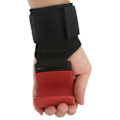 Miniatyrbild 5 av 6: Tyngdlyftskrok Handgrepp Stålkrok Heavy Duty Lifting Grip Anti Slip Pull-ups Krokar Power Lifting Handskar för gym 1pc red