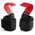 Miniatyrbild 1 av 6: Lyftremmar Power Marklyft Vikt Gym Handskar Tunglyft Handled Duty Ups Viktkrokar Lyftremmar Pad Grips Lyft Drag 2PCS Red