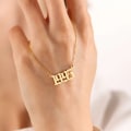 Miniatyrbild 2 av 6: Old English Födelseår Halsband Hängen Rostfritt stål Gotiska smycken nummer 1985-2020 Choker Halsband Kvinnor Presenter 2017 Rose Gold Color