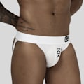 Miniatyrbild 1 av 6: Nyankomst Sexiga Reuable Män Underkläder Strukturell Skönhet Upphöjd Pounch Man Trosor Andas Herr String G-String Cueca OR213-White M