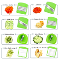 Miniatyrbild 3 av 6: Grönsakshackare Slicer Dicer 13 bitar, Grönsaksspiralizer Mandoliner Slicer Grönsakshackare Mat Chopper Dicer Pro, Veggie currency