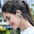 Miniatyrbild 3 av 5: Bluetooth hörlurar True Wireless Earbuds Led Power Display-hörlurar med trådlöst case In-ear-hörlurar med mikrofon Sky white