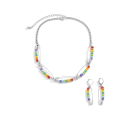 Miniatyrbild 1 av 5: Prydnad Etnisk stil Retro Patchwork Pärlnål Halsband Enkel Planet Tofs Wild Halsband Two White K3511